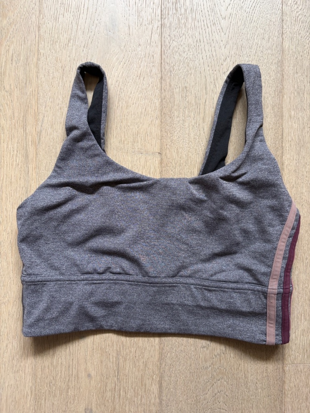 GUC take a hint bra heathered black size 6 lululemon